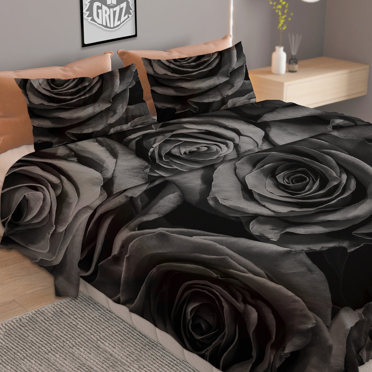 Black Green And Red Tartan Print Pattern Duvet Cover Bedding Set