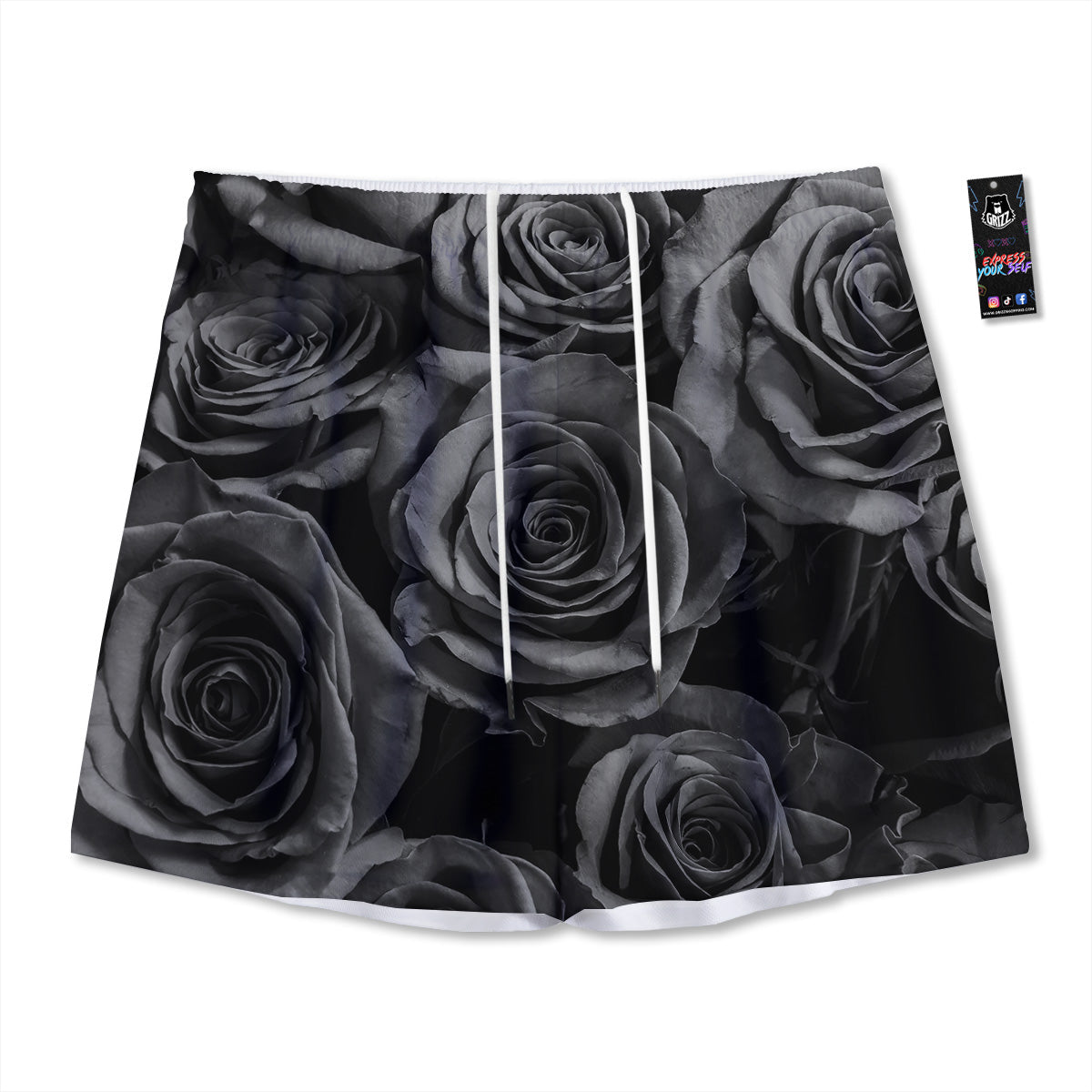 Black Green And Red Tartan Print Pattern Mesh Shorts