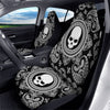 Black Skull Bandana Print Car Seat Covers-grizzshop