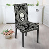 Black Skull Bandana Print Dining Chair Slipcover-grizzshop