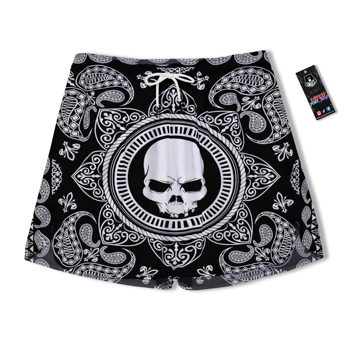 Grizzshop Blue Bandana Men's Shorts