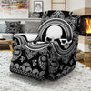 Black Skull Bandana Print Recliner Slipcover-grizzshop