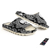 Black Skull Bandana Print Sandals-grizzshop