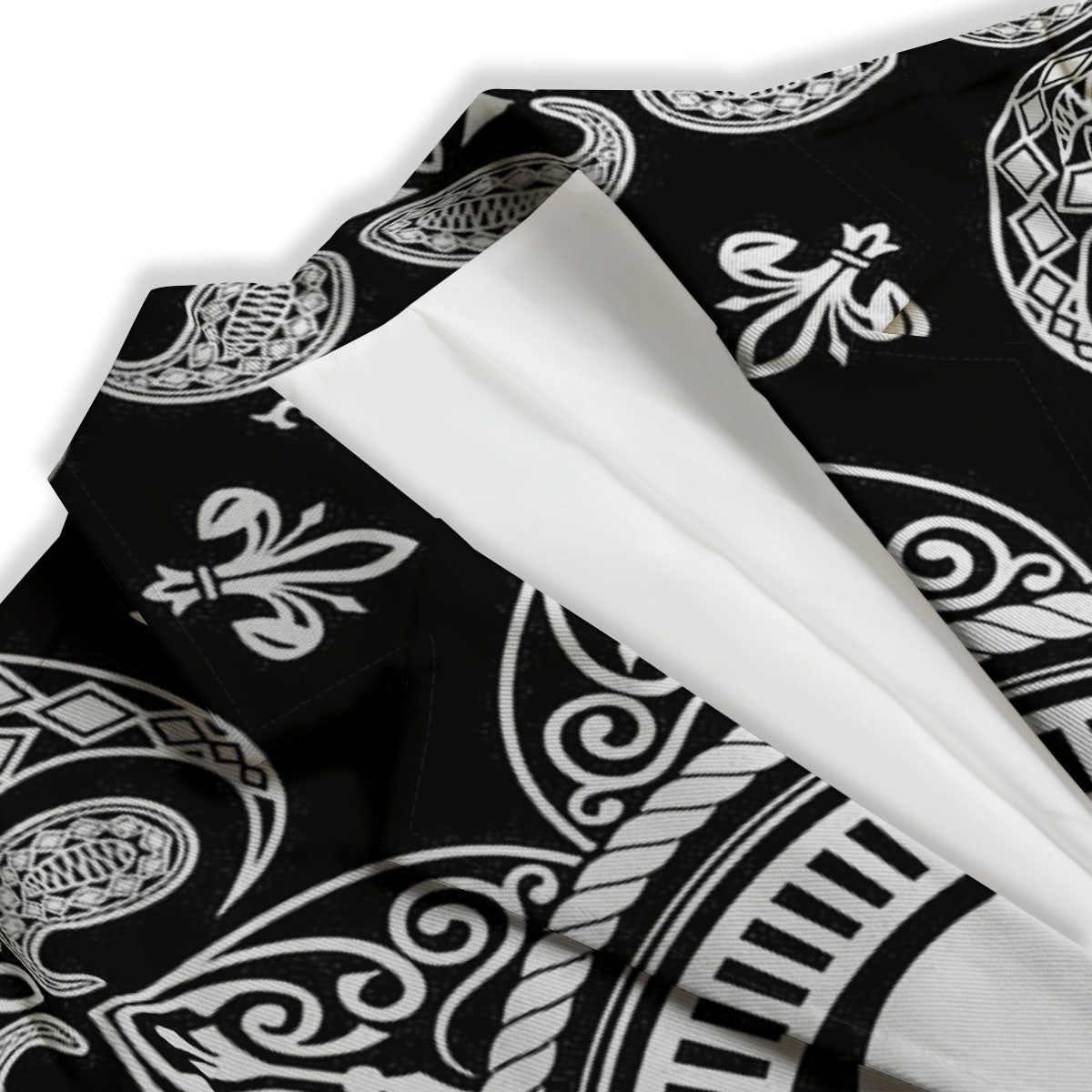 Black Skull Bandana Print Women's Blazer-grizzshop