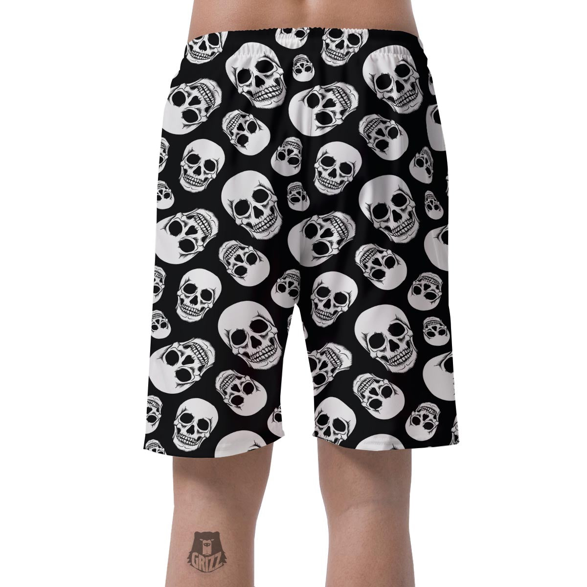 Black Skull Men's Shorts-grizzshop