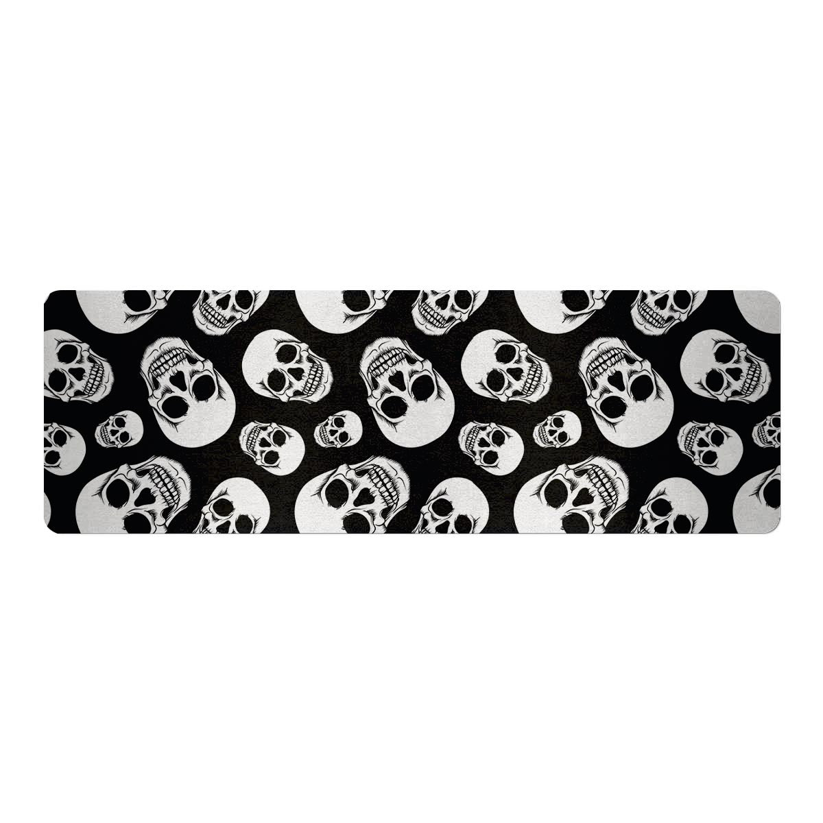 Black Skull Thin Yoga Mat-grizzshop