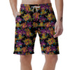 Black Skull Trippy Psychedelic Men's Shorts-grizzshop