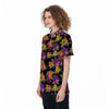 Black Skull Trippy Psychedelic Women's Golf Shirts-grizzshop