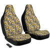 Black Snake And Gold Rose Print Pattern Car Seat Covers-grizzshop