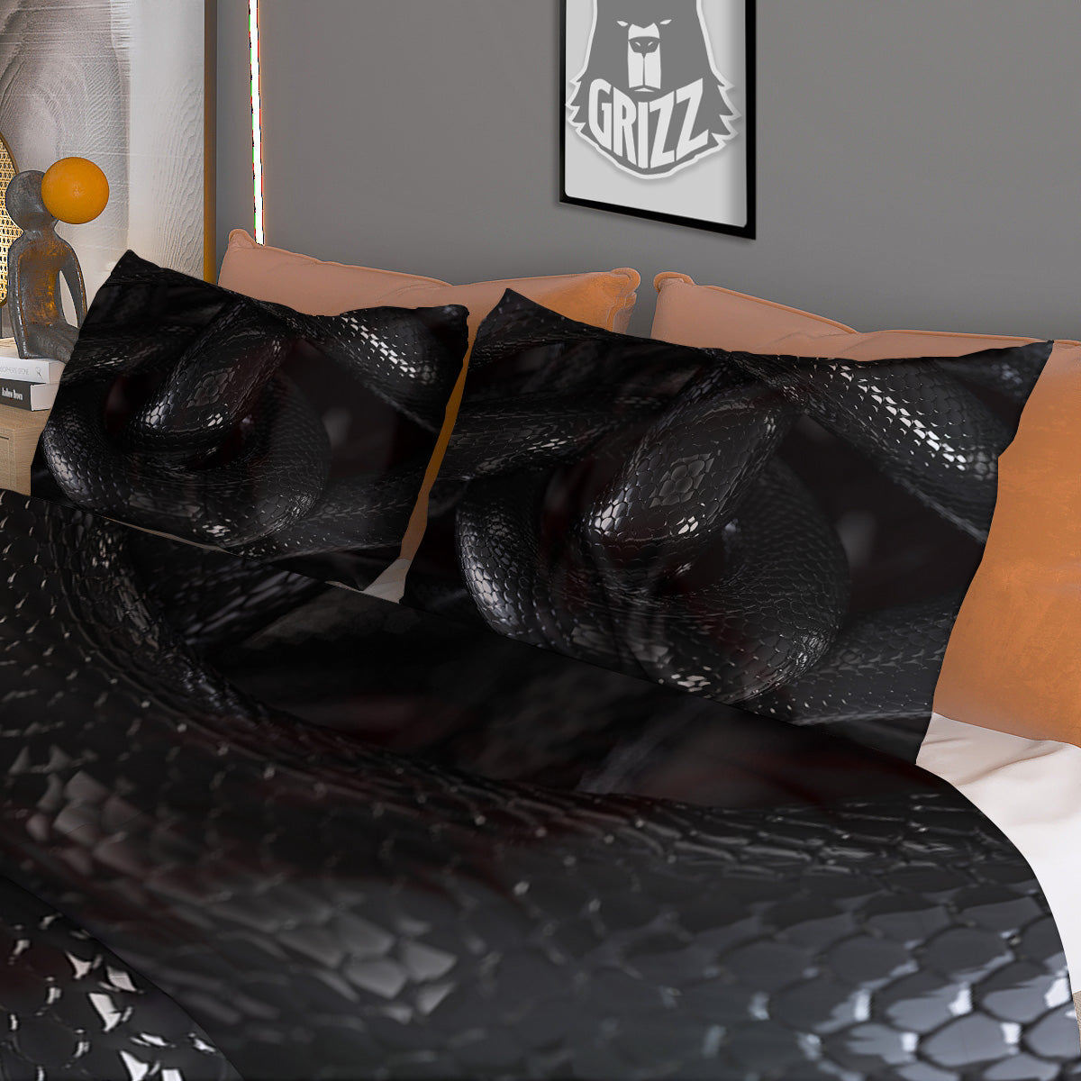 Black Green And White Tartan Print Duvet Cover Bedding Set