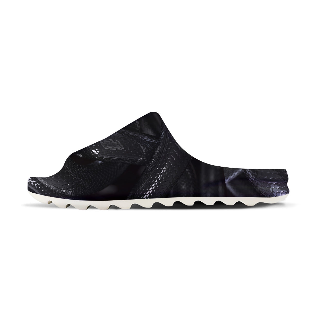 Black Snake Print Sandals-grizzshop