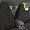 Black Spiral Wave Print Pattern Car Seat Covers-grizzshop