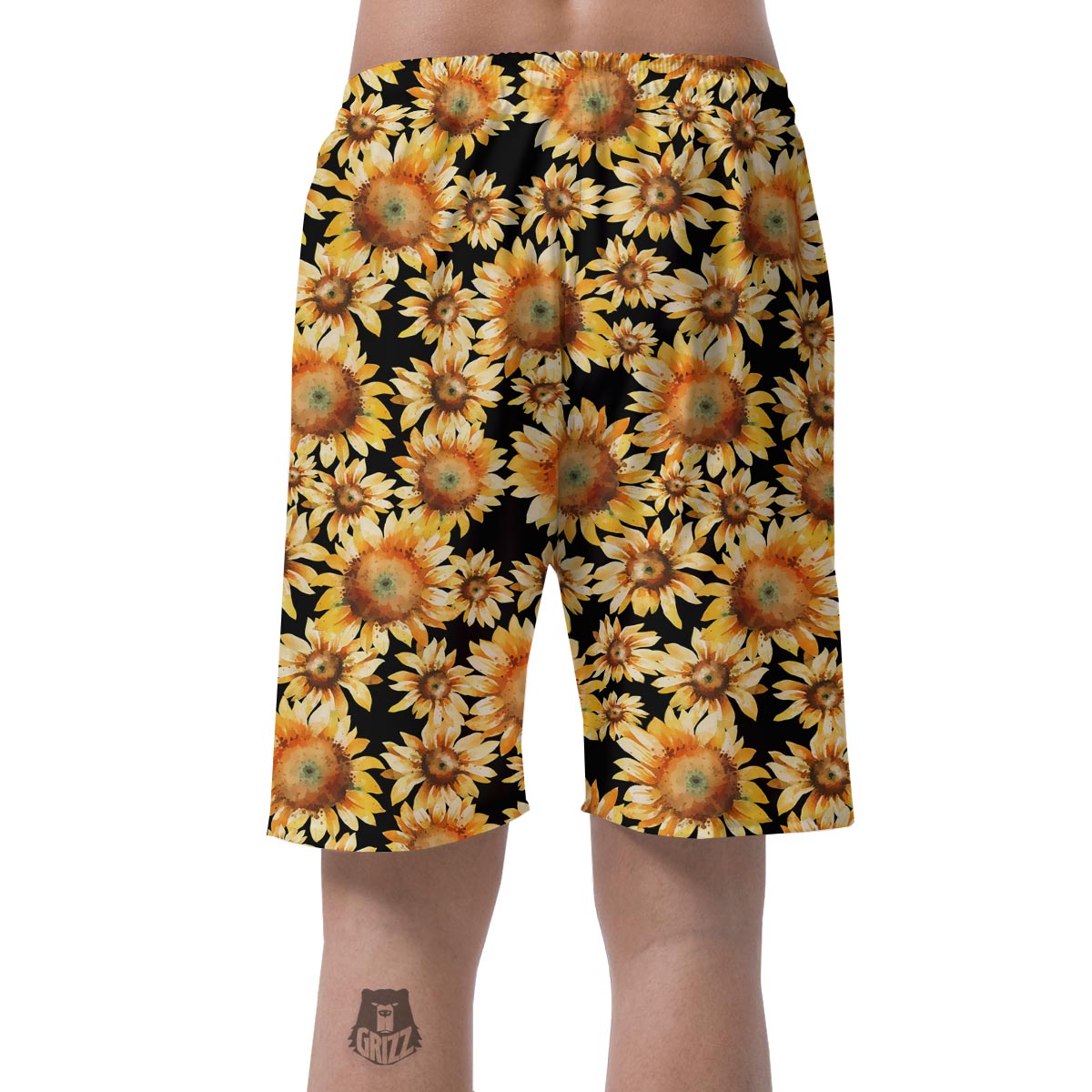 Black Sunflower Men's Shorts-grizzshop