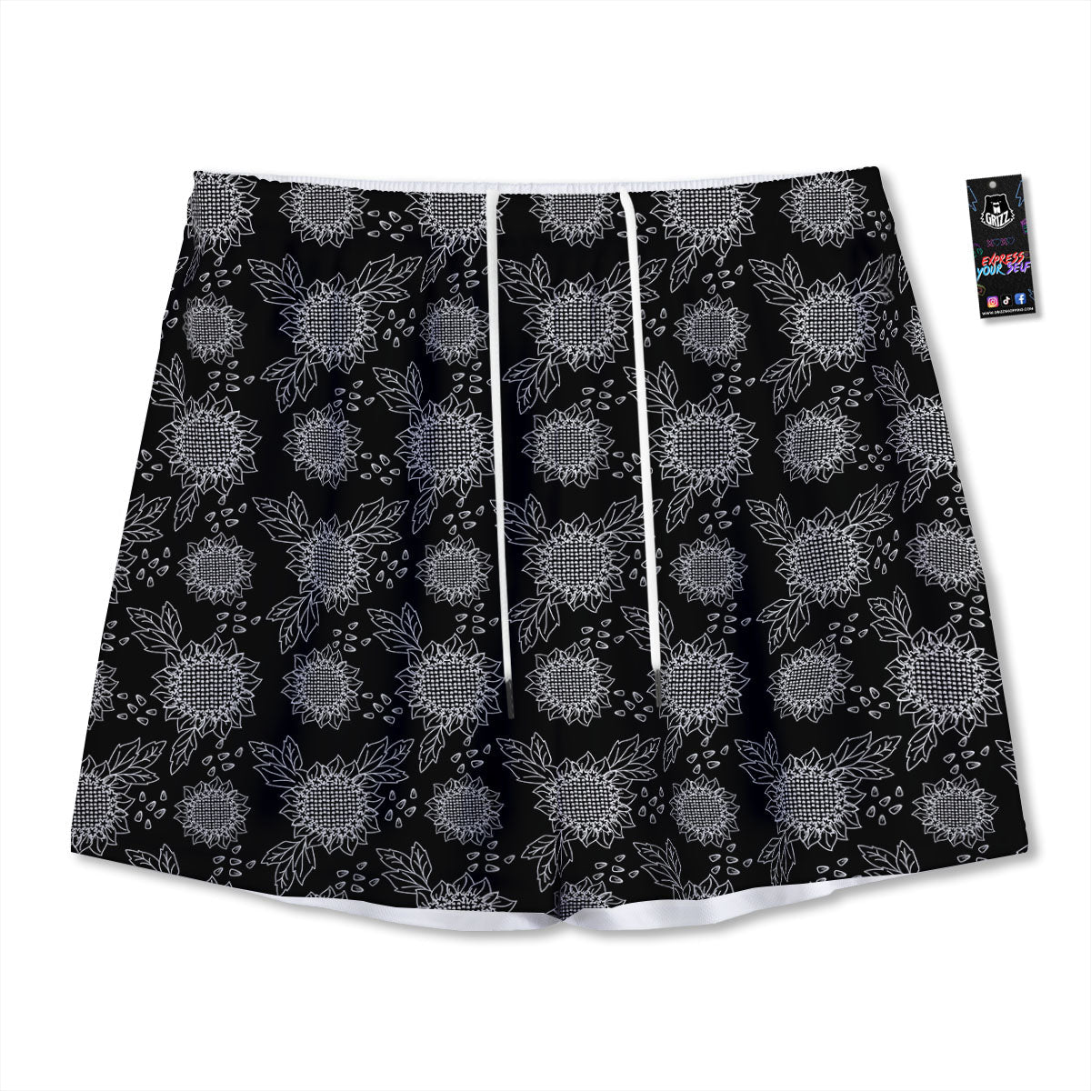Checked Halloween Print Pattern Mesh Shorts