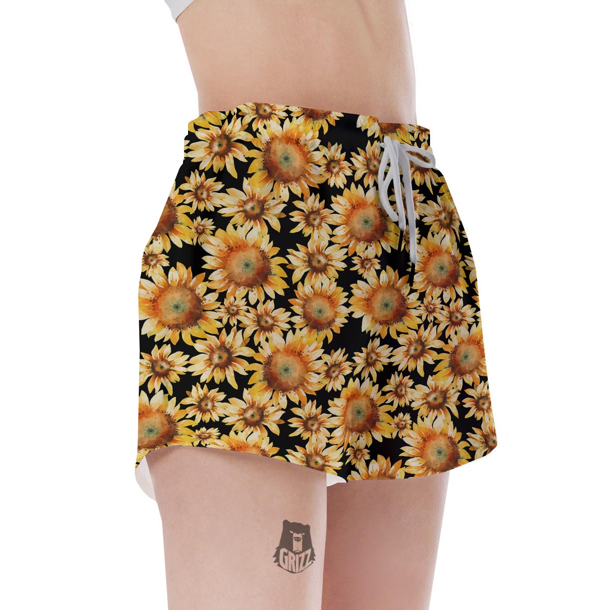 Black Sunflower Women's Shorts-grizzshop