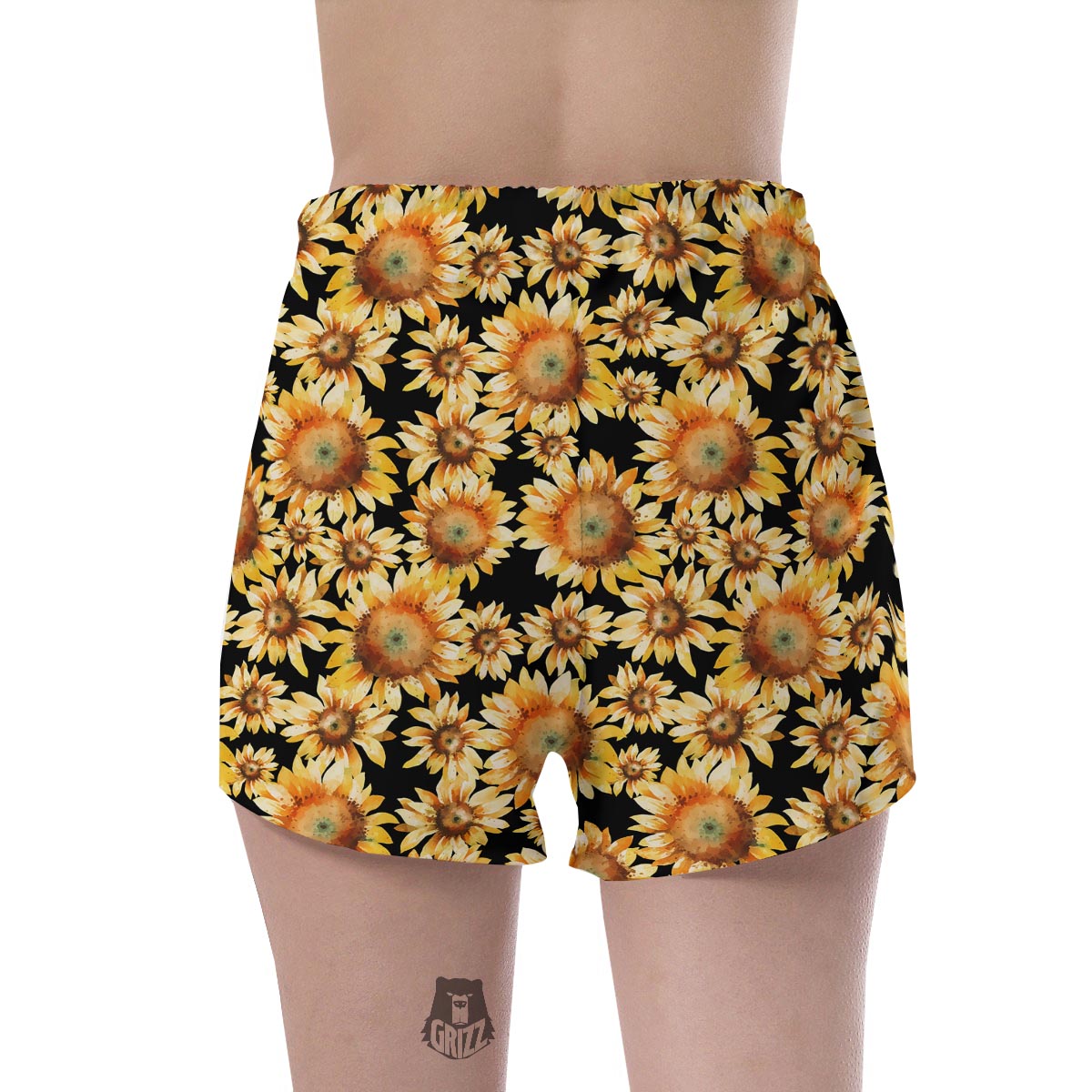 Black Sunflower Women's Shorts-grizzshop