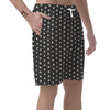 Black Tiny Polka Dot Men's Shorts-grizzshop