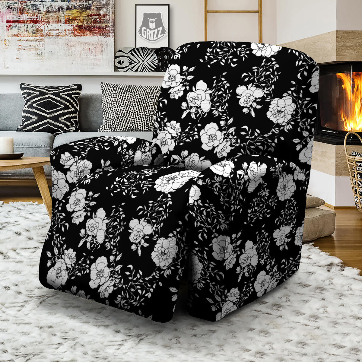 Floral discount recliner slipcover