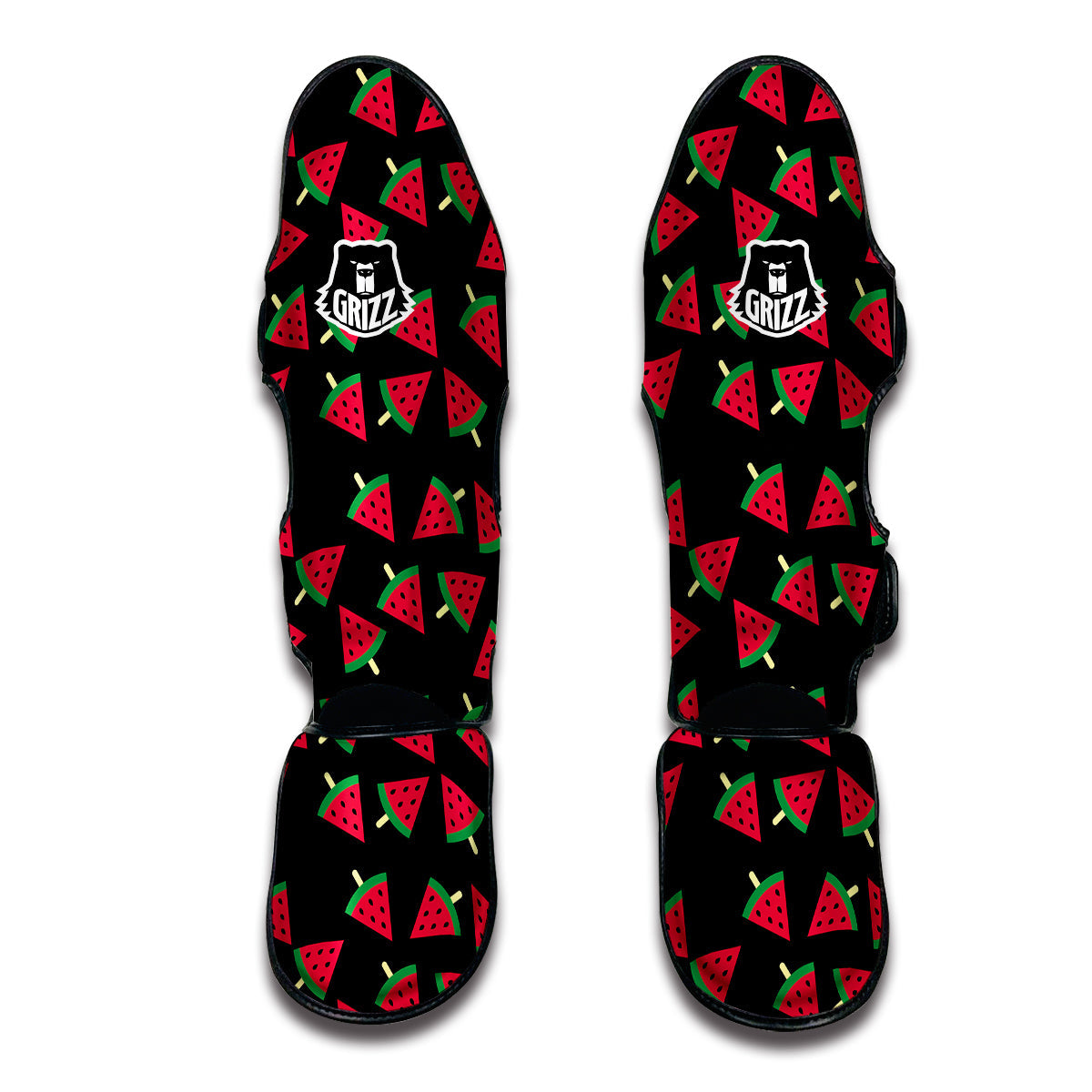 Black Watermelon Muay Thai Shin Guards-grizzshop