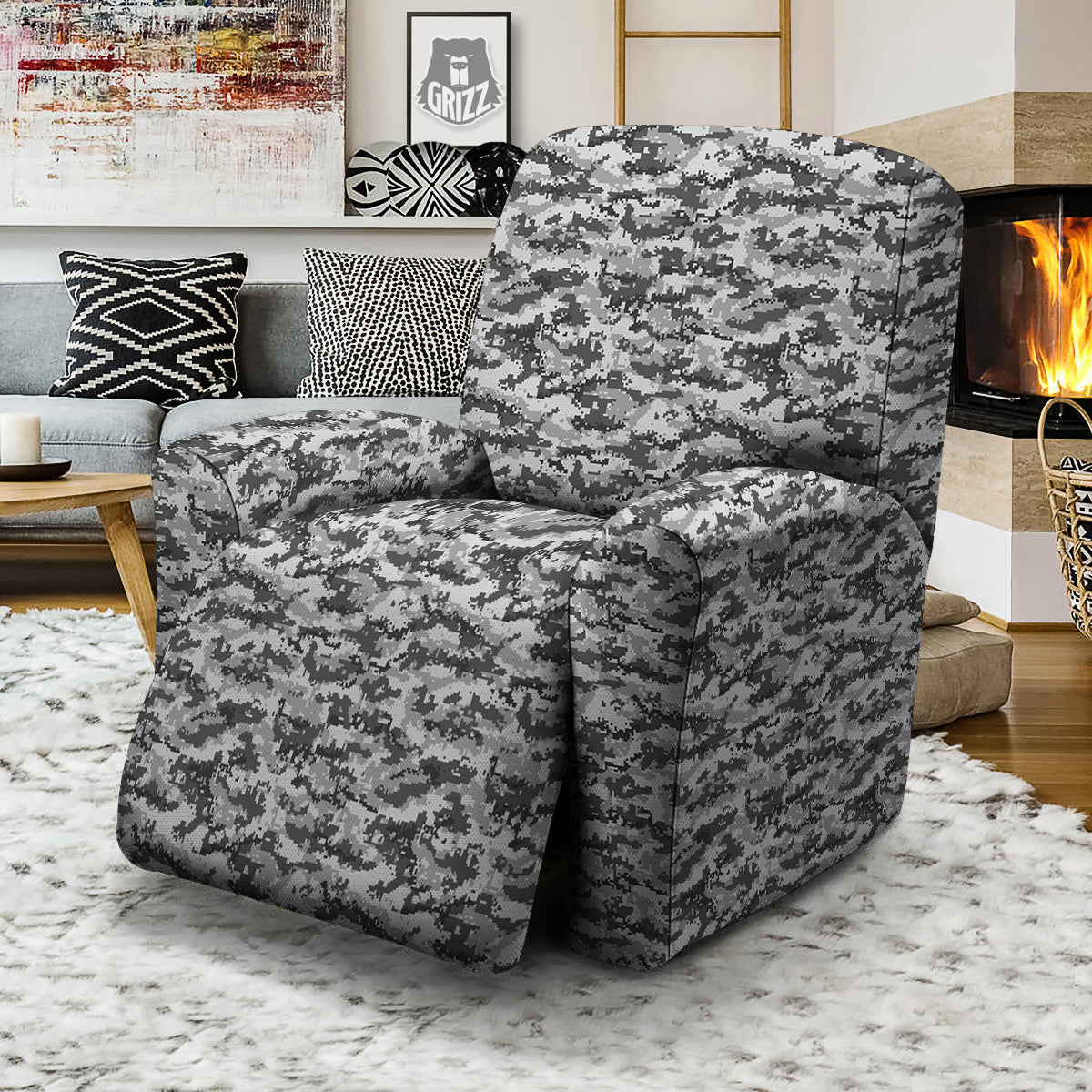 Printed recliner chair covers hot sale