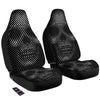 Black White Polka Dots Skull Print Car Seat Covers-grizzshop