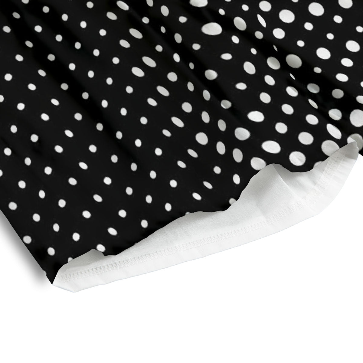 Black White Polka Dots Skull Print Men's Athletic Shorts
