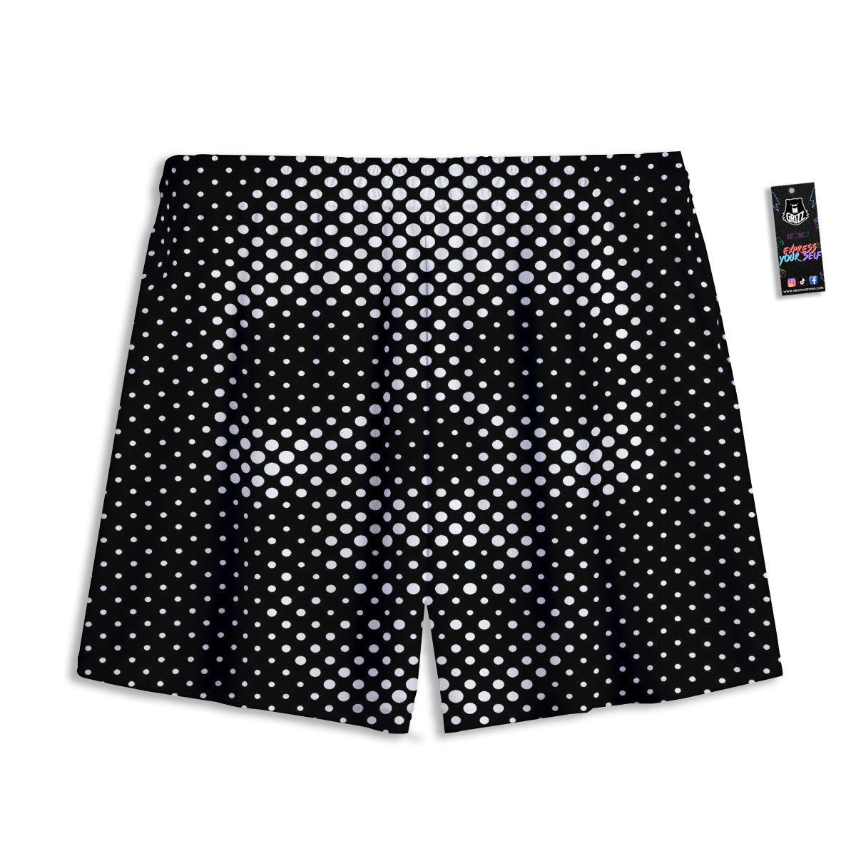 Checkered Black And Green Print Pattern Mesh Shorts