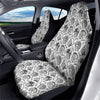 Black White Skull Helmet Rider Print Pattern Car Seat Covers-grizzshop