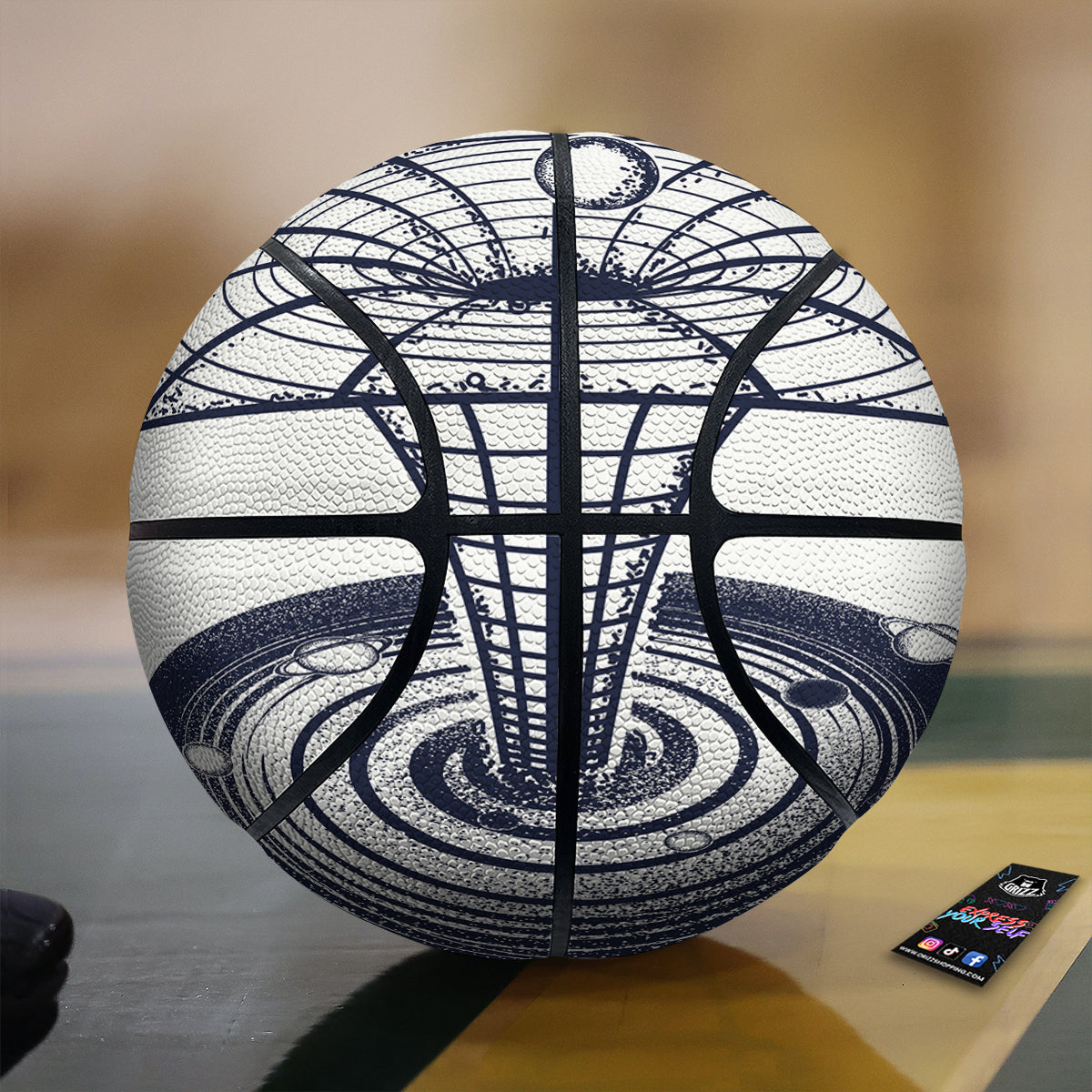 Black Hole Tattoo Print Basketball
