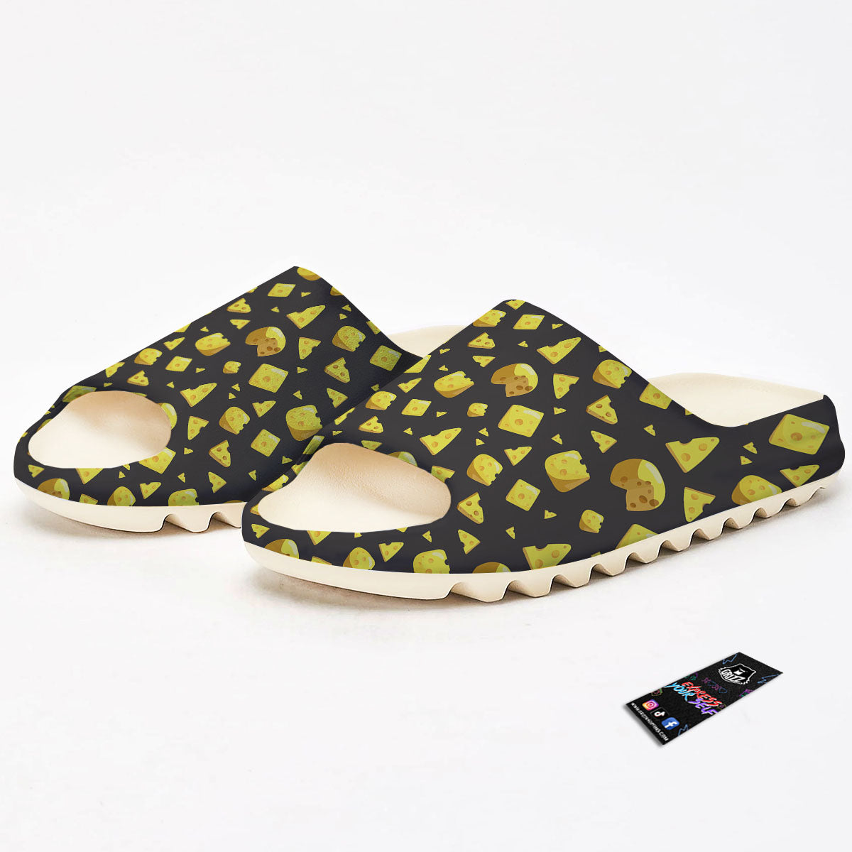Black Holes And Cheese Print Pattern Sandals-grizzshop