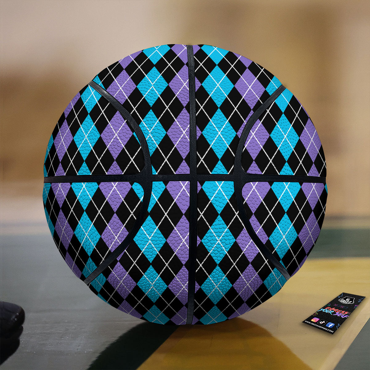 Banana Turquoise Print Pattern Basketball