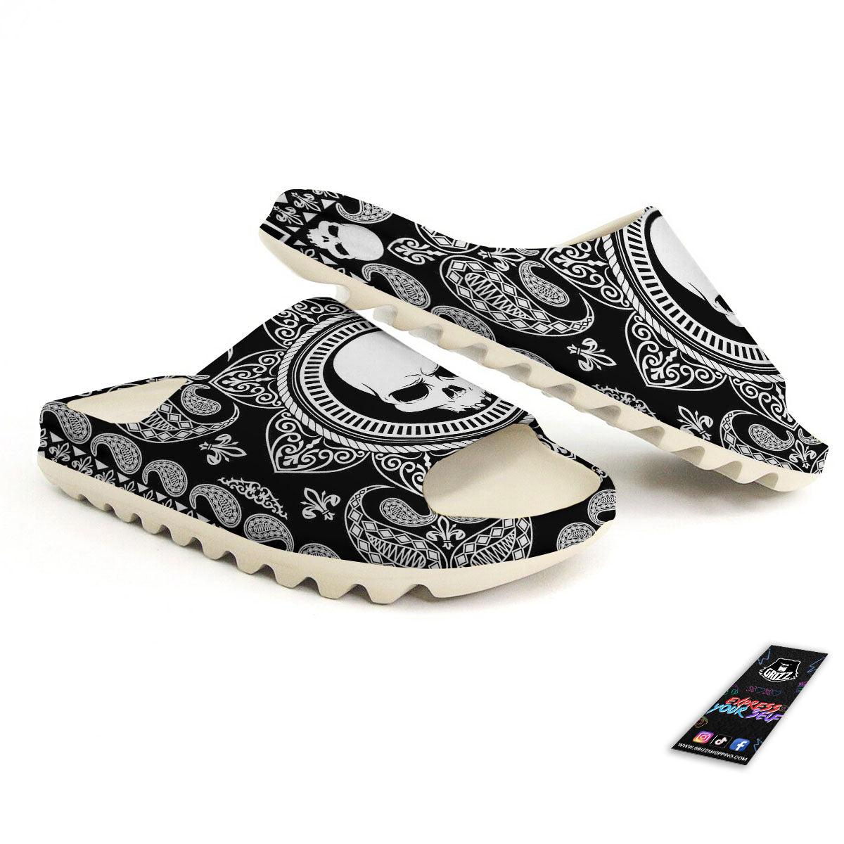 Calendar Wheel Chinese Zodiac Print Sandals