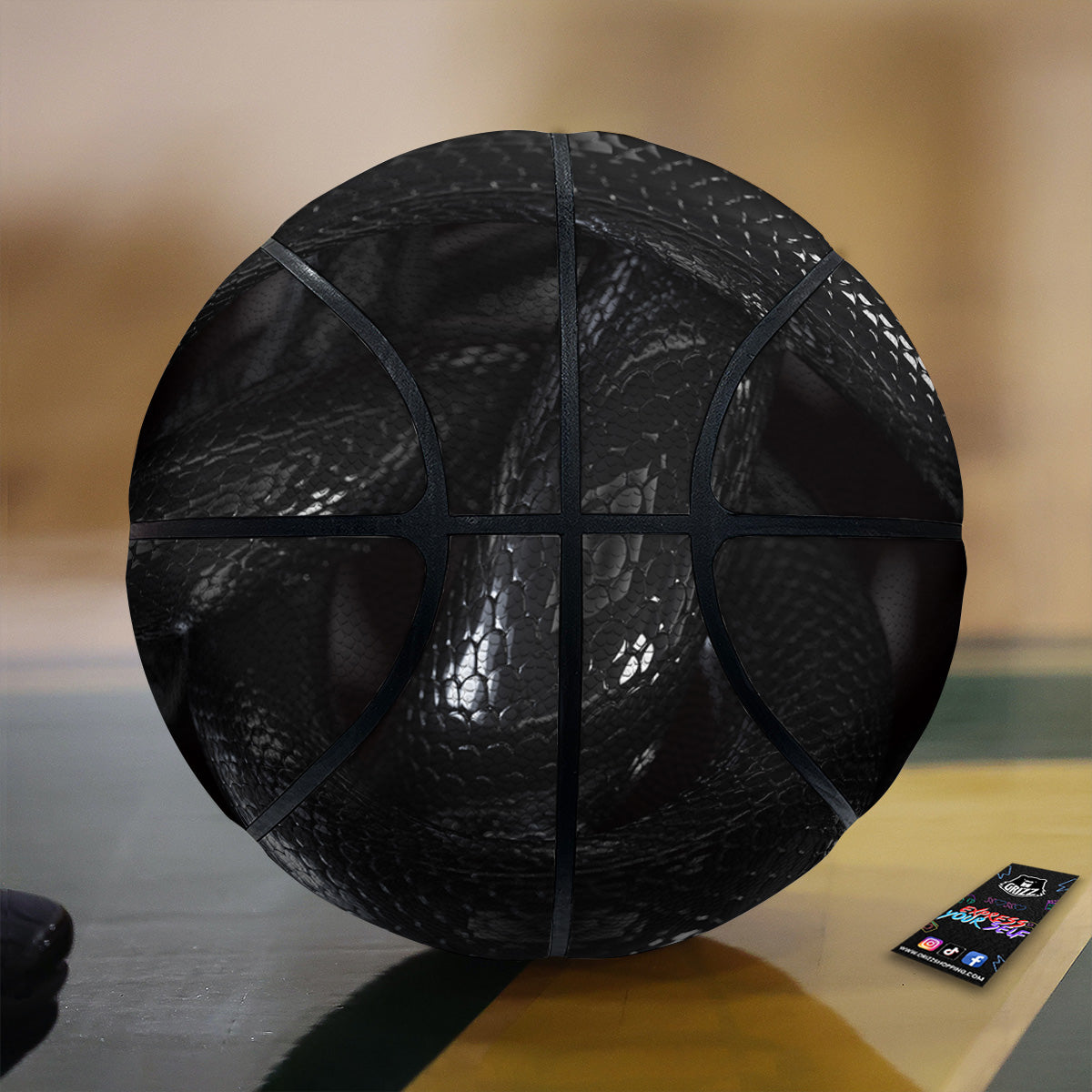 Black Snake Print Basketball