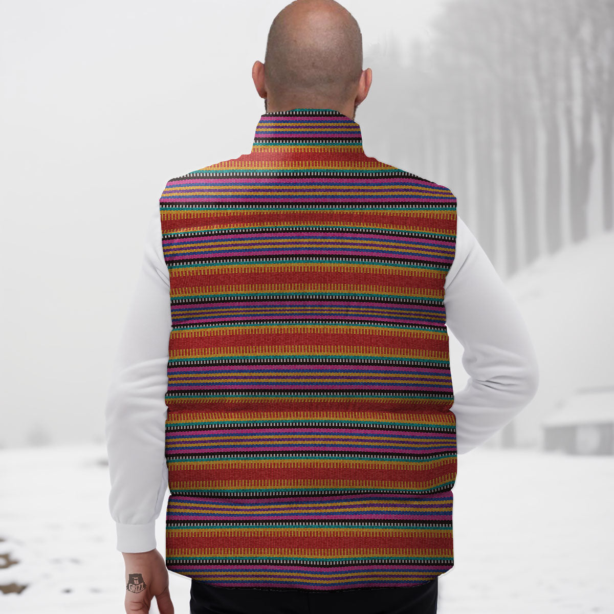 Blanket Ethnic Mexican Print Pattern Down Vest