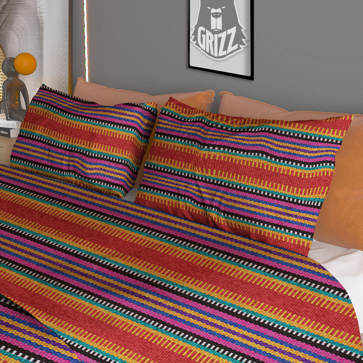 Blanket Ethnic Mexican Print Pattern Duvet Cover Bedding Set