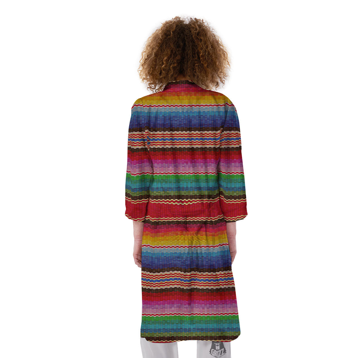 Blanket Mexican Colorful Print Pattern Kimono-grizzshop
