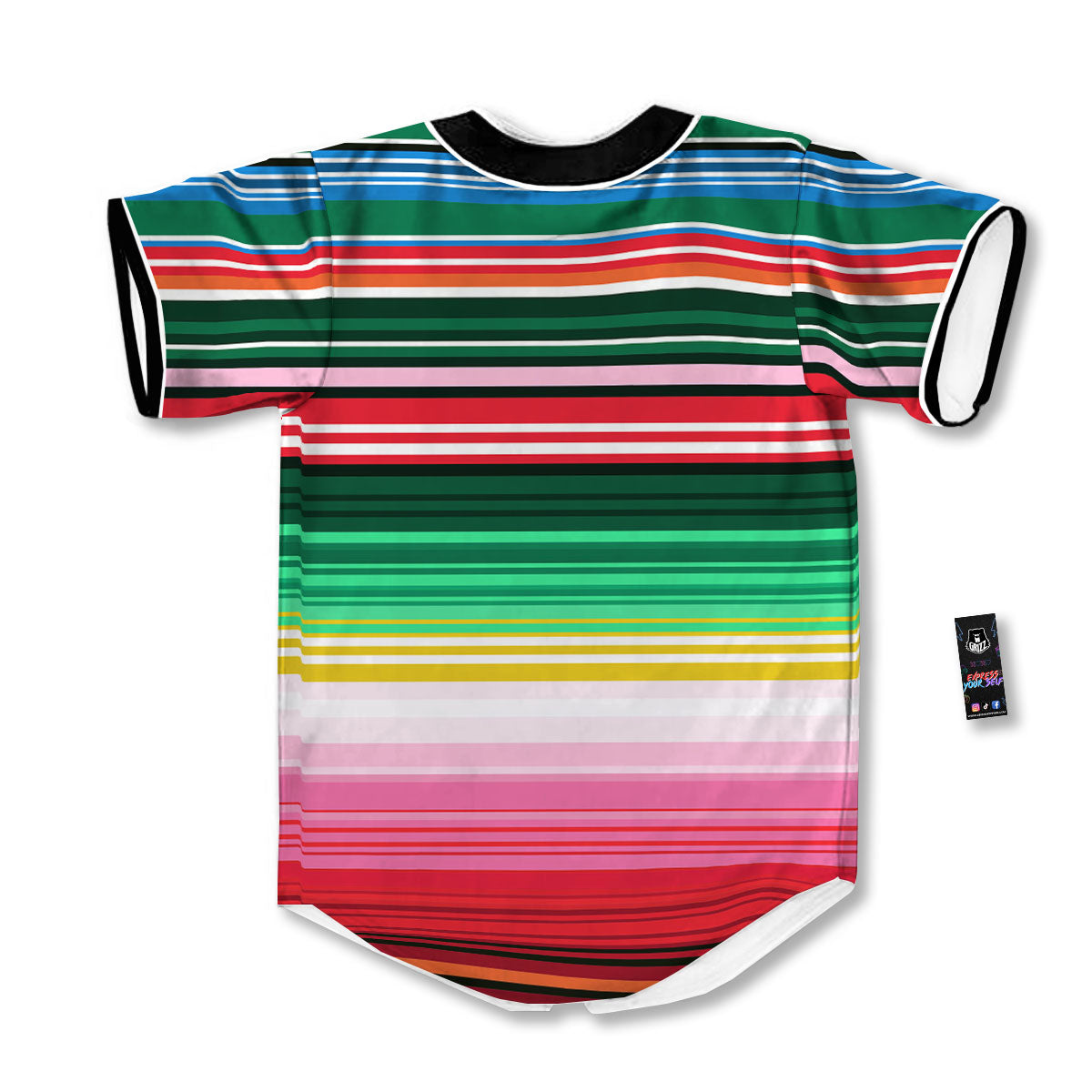 Blanket Mexican Serape Print Pattern Baseball Jersey-grizzshop