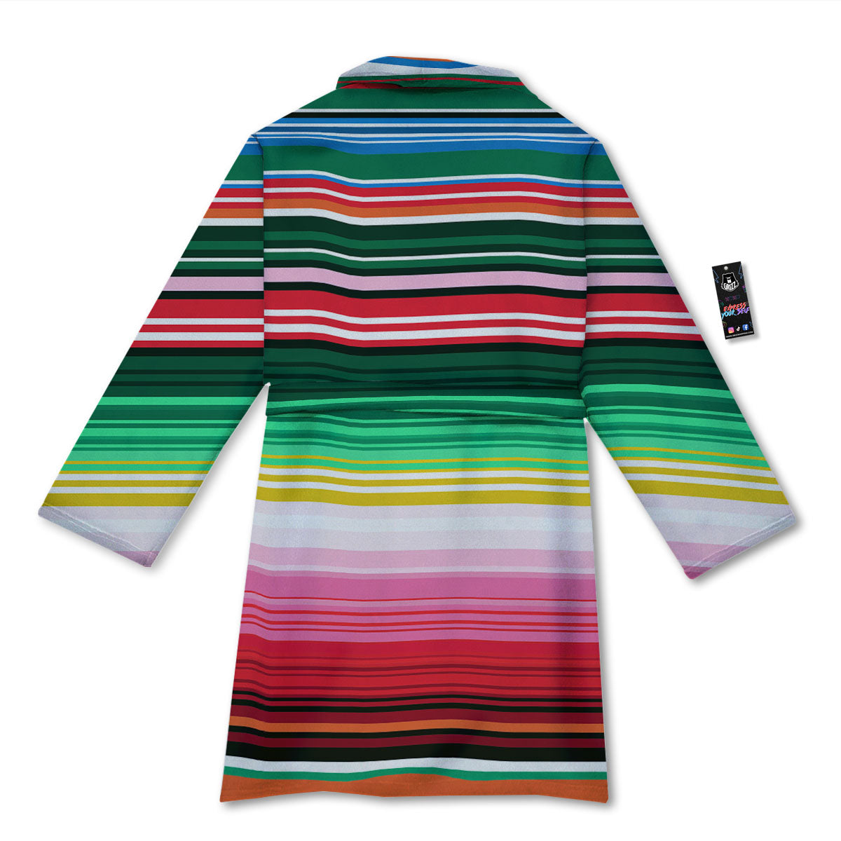 Blanket Mexican Serape Print Pattern Bathrobe-grizzshop