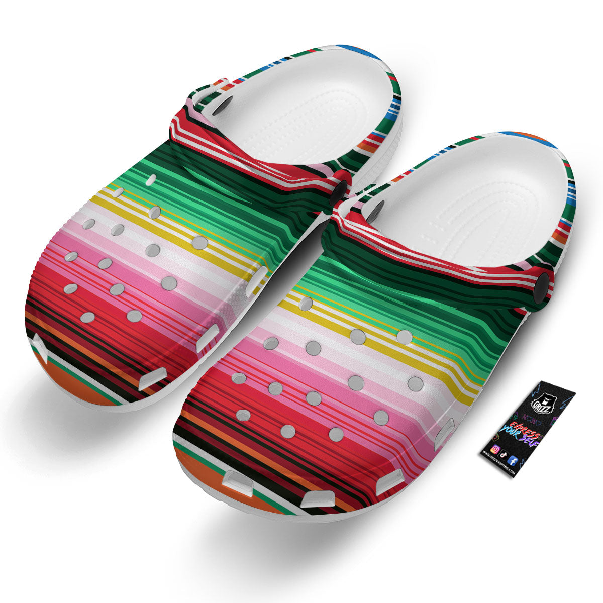 Blanket Mexican Serape Print Pattern Clog-grizzshop