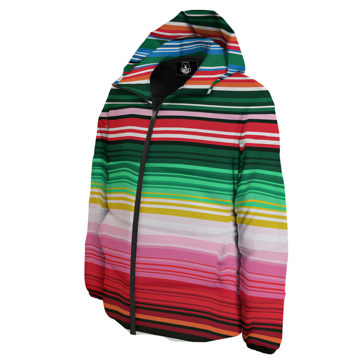 Blanket Mexican Serape Print Pattern Down Jacket-grizzshop