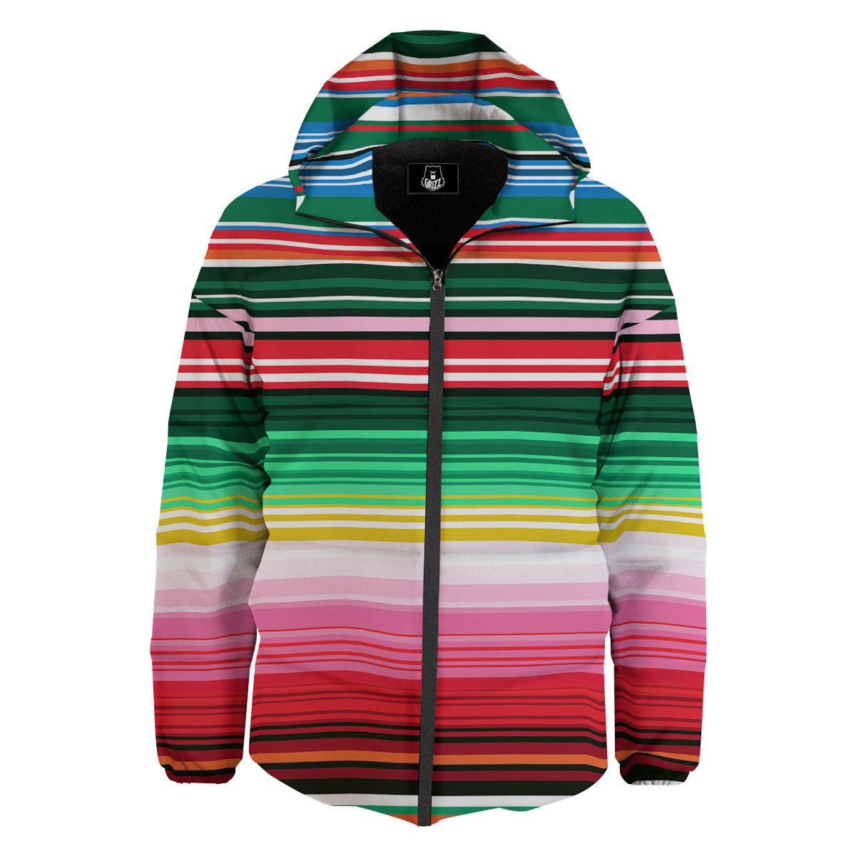 Blanket Mexican Serape Print Pattern Down Jacket-grizzshop