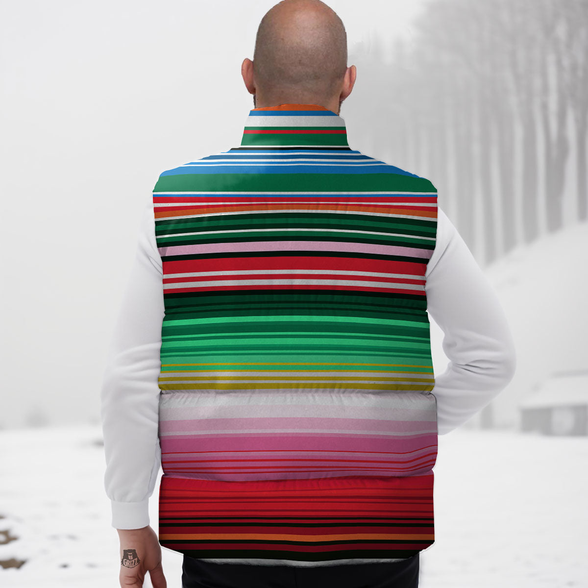 Blanket Mexican Serape Print Pattern Down Vest