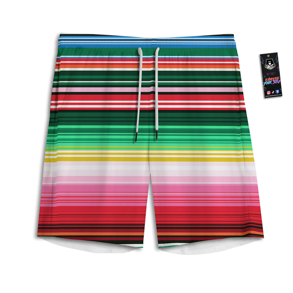 Blanket Mexican Serape Print Pattern Men's Athletic Shorts