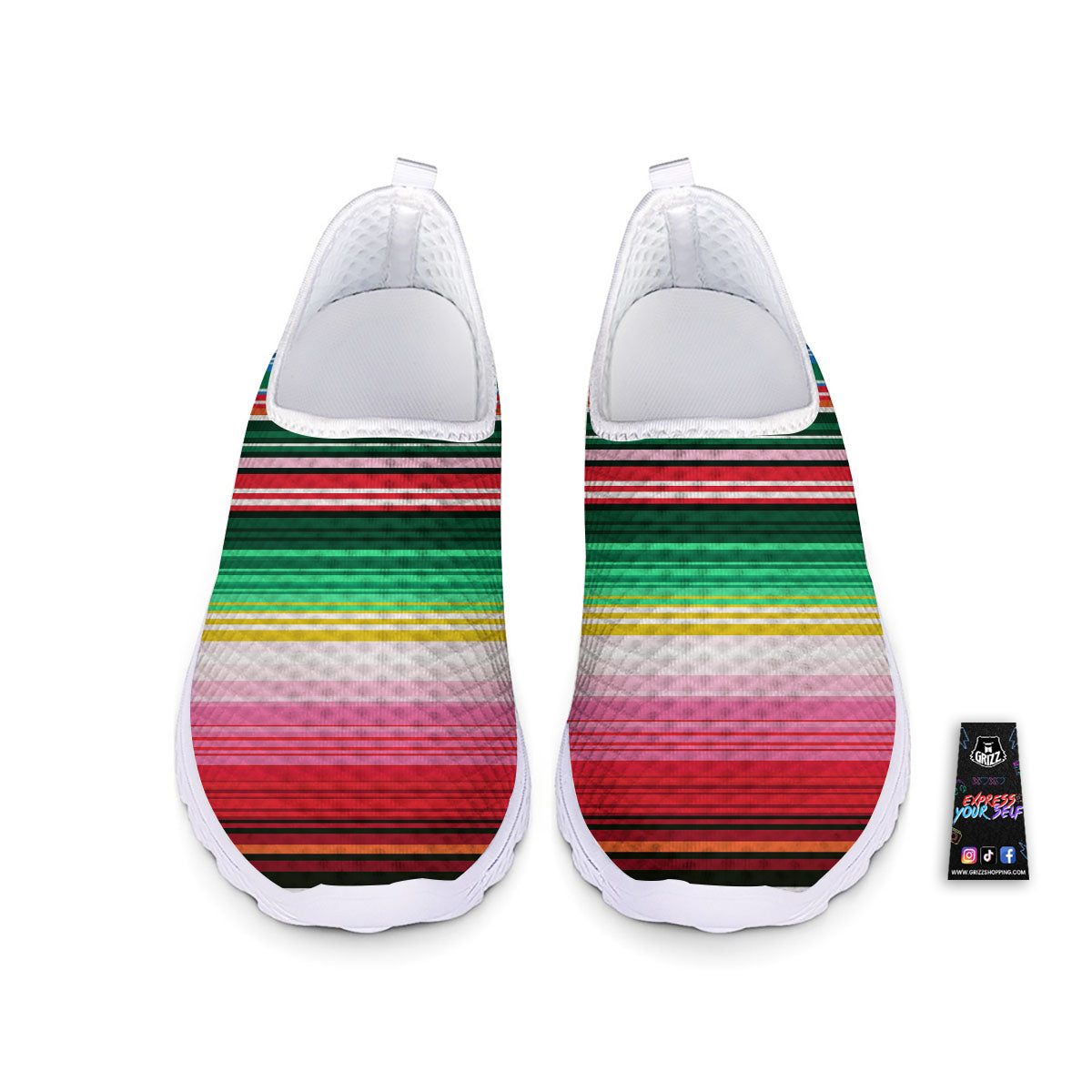 Blanket Mexican Serape Print Pattern Nurse Shoes-grizzshop