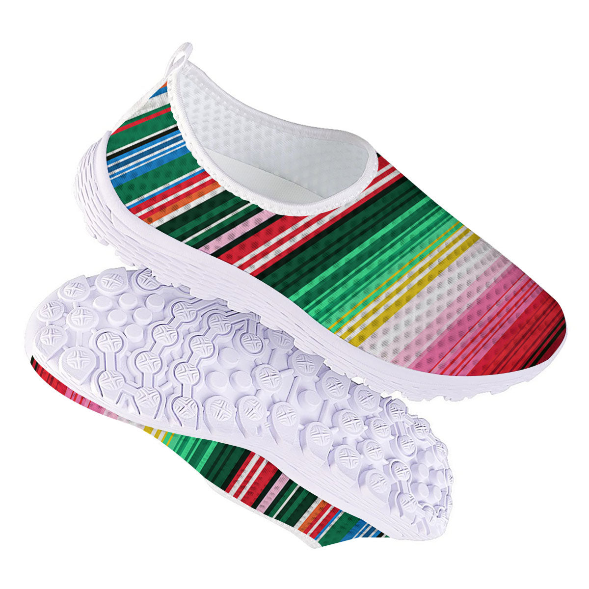 Blanket Mexican Serape Print Pattern Nurse Shoes-grizzshop