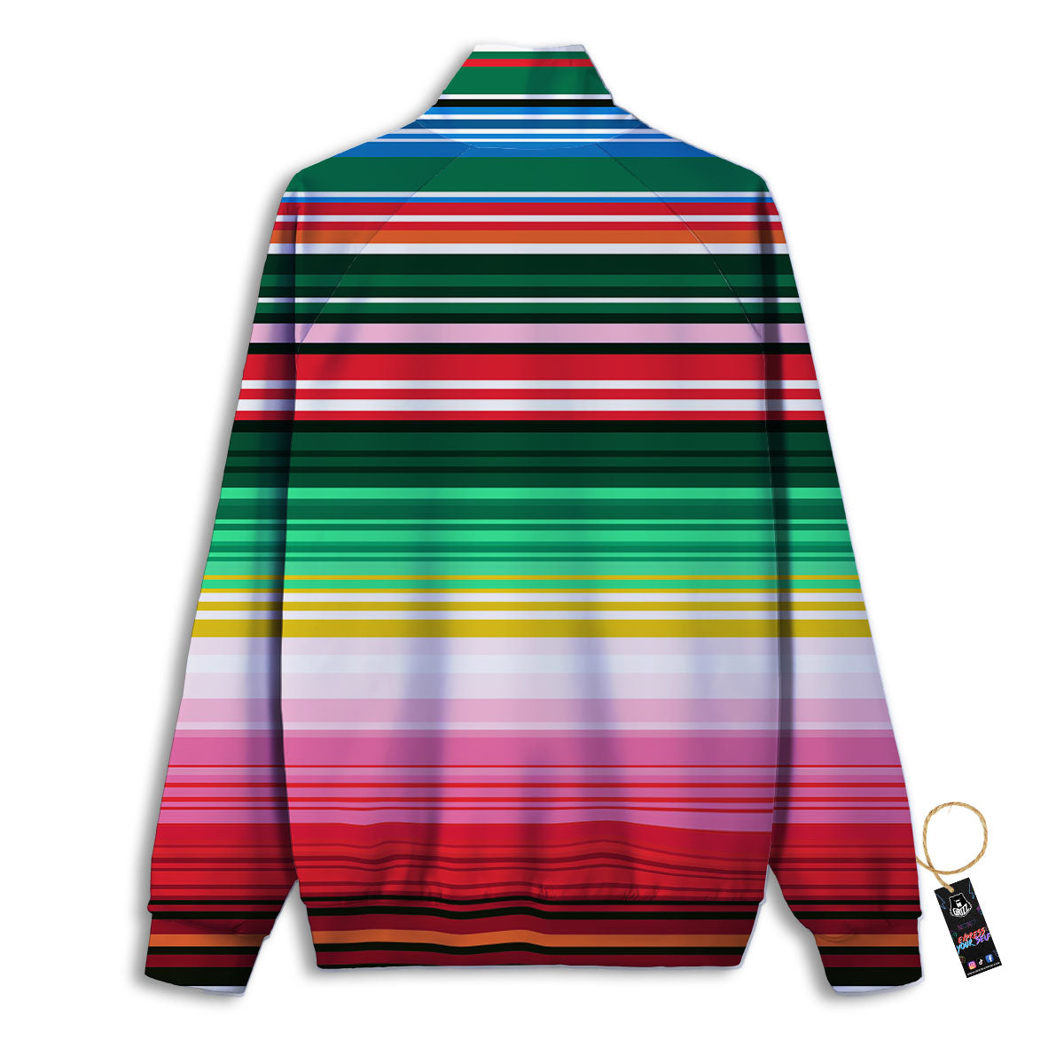 Blanket Mexican Serape Print Pattern Track Jacket-grizzshop