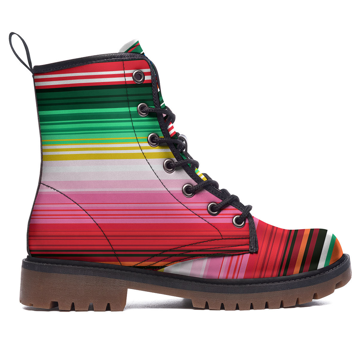 Blanket Mexican Serape Print Pattern Work Boots-grizzshop