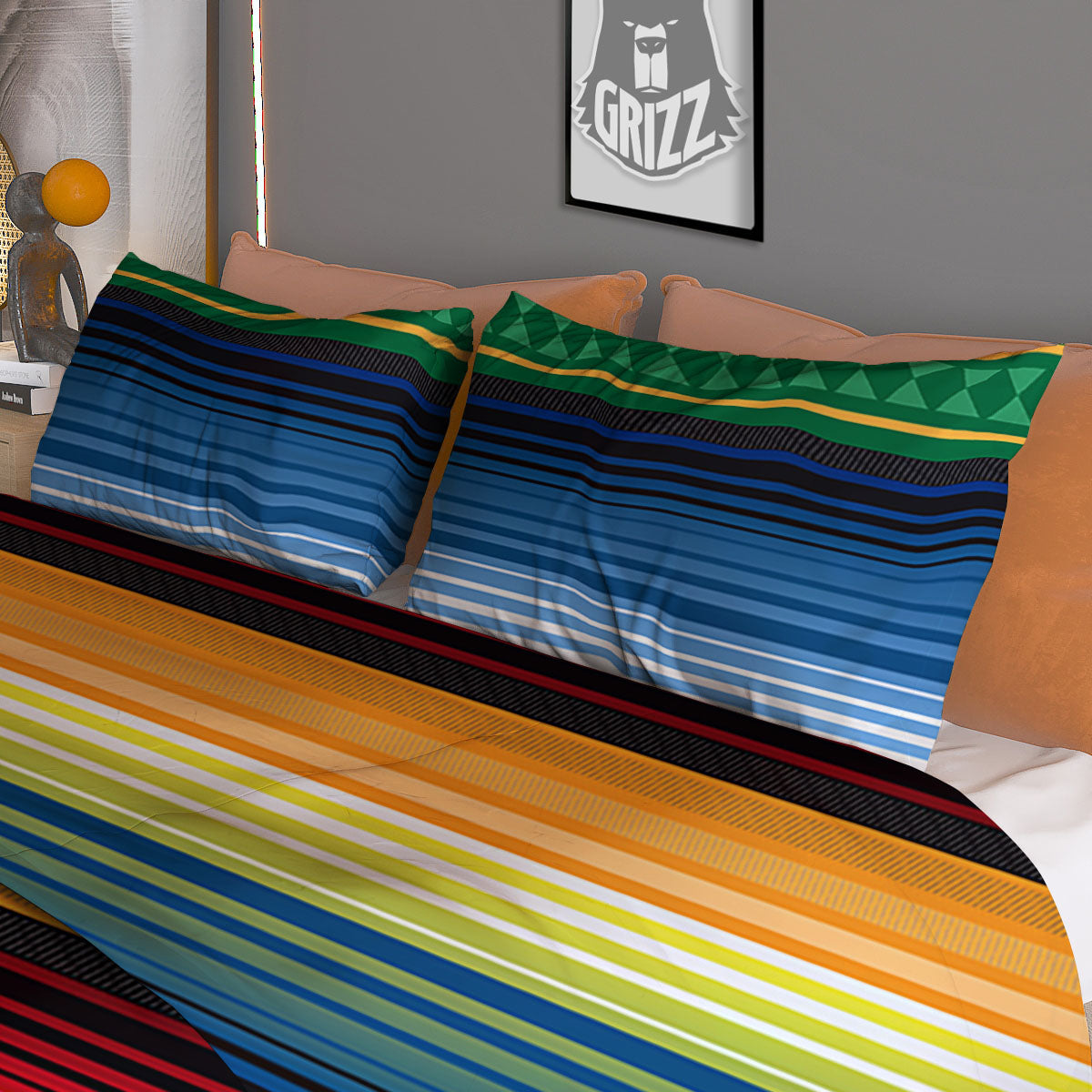 Blanket Mexican Striped Print Pattern Duvet Cover Bedding Set