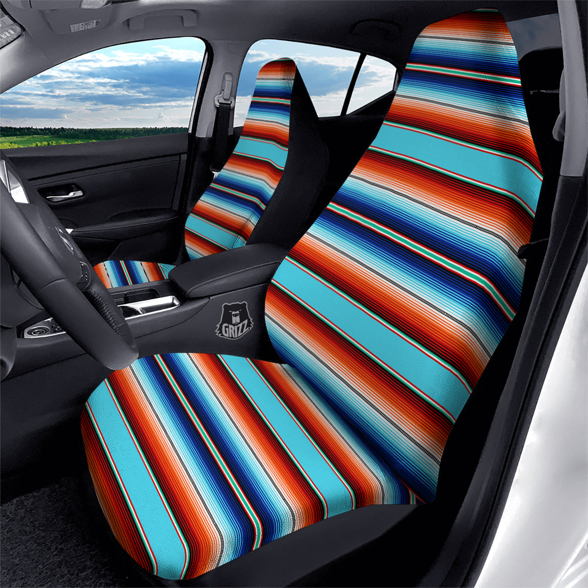 Blanket Mexican Vintage Print Pattern Car Seat Covers-grizzshop