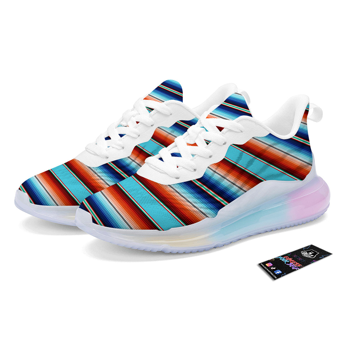 Blanket Mexican Vintage Print Pattern Running Sneakers-grizzshop